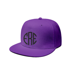frezh-clothin.myshopify.com Custom Embroidery Snapback Hat - Round Monogram [product_type] Podify frezh-clothin.myshopify.com Purple