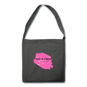 Shoulder Bag made from recycled material - heather black