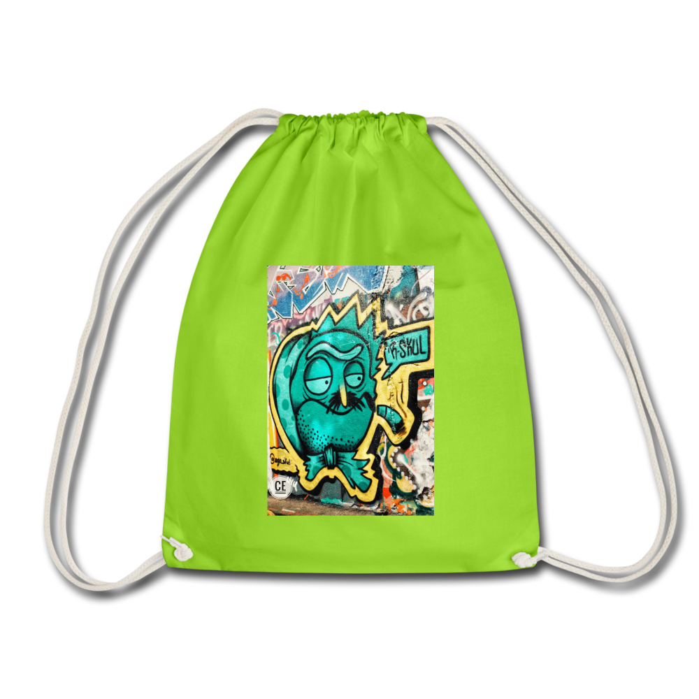 Drawstring Bag - neon green