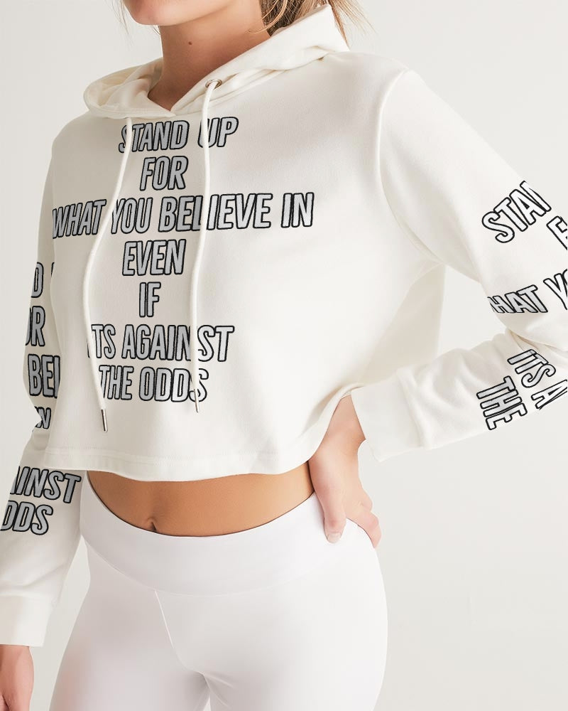 frezh-clothin.myshopify.com Stand for something Women's Cropped Hoodie cloth Frezh-Clothin frezh-clothin.myshopify.com [variant_title]