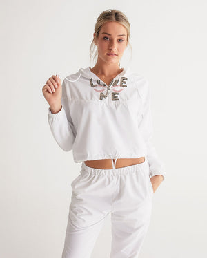 frezh-clothin.myshopify.com Love me Women's Cropped Windbreaker cloth Frezh-Clothin frezh-clothin.myshopify.com [variant_title]