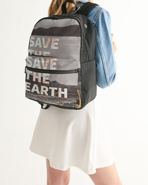 frezh-clothin.myshopify.com Save The World Small Canvas Backpack accessories Frezh-Clothin frezh-clothin.myshopify.com [variant_title]