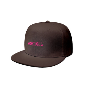 frezh-clothin.myshopify.com Custom Embroidery Snapback Hat - Old English [product_type] Podify frezh-clothin.myshopify.com Brown