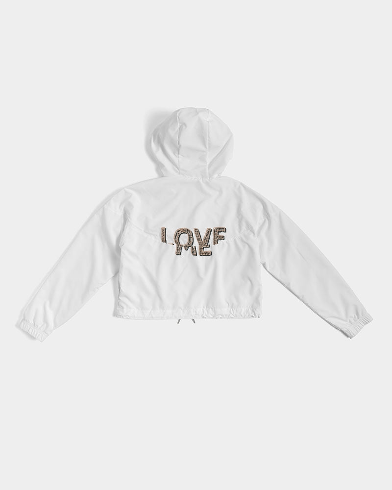 frezh-clothin.myshopify.com Love me Women's Cropped Windbreaker cloth Frezh-Clothin frezh-clothin.myshopify.com [variant_title]