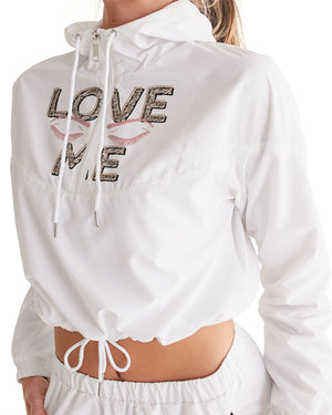 frezh-clothin.myshopify.com Love me Women's Cropped Windbreaker cloth Frezh-Clothin frezh-clothin.myshopify.com [variant_title]