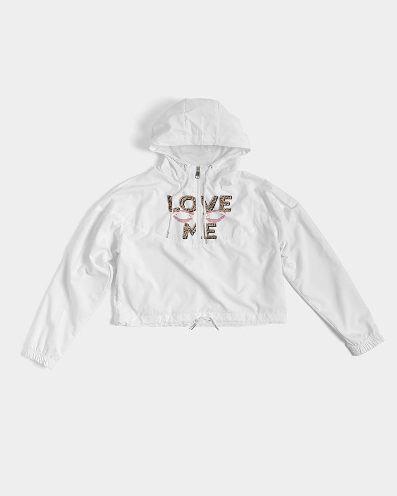 frezh-clothin.myshopify.com Love me Women's Cropped Windbreaker cloth Frezh-Clothin frezh-clothin.myshopify.com [variant_title]