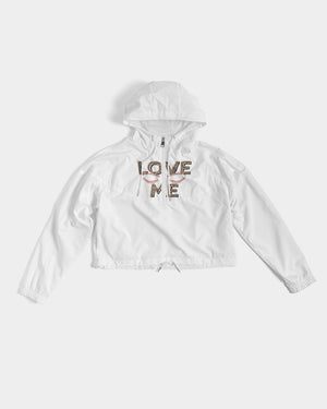frezh-clothin.myshopify.com Love me Women's Cropped Windbreaker cloth Frezh-Clothin frezh-clothin.myshopify.com [variant_title]