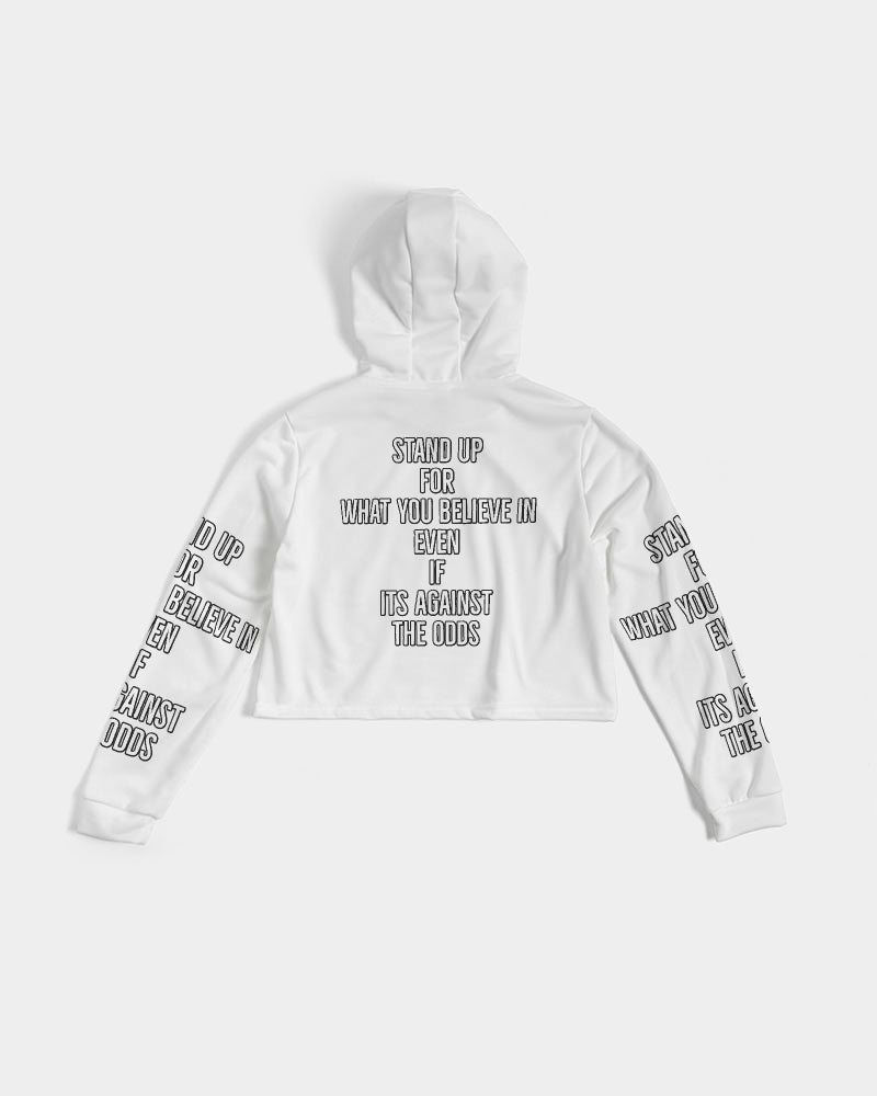 frezh-clothin.myshopify.com Stand for something Women's Cropped Hoodie cloth Frezh-Clothin frezh-clothin.myshopify.com [variant_title]
