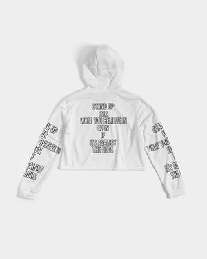 frezh-clothin.myshopify.com Stand for something Women's Cropped Hoodie cloth Frezh-Clothin frezh-clothin.myshopify.com [variant_title]