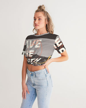 frezh-clothin.myshopify.com Save The World Women's Twist-Front Cropped Tee cloth Frezh-Clothin frezh-clothin.myshopify.com [variant_title]