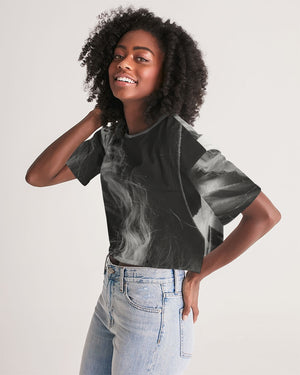frezh-clothin.myshopify.com Behind The Mask Women's Lounge Cropped Tee cloth Frezh-Clothin frezh-clothin.myshopify.com [variant_title]