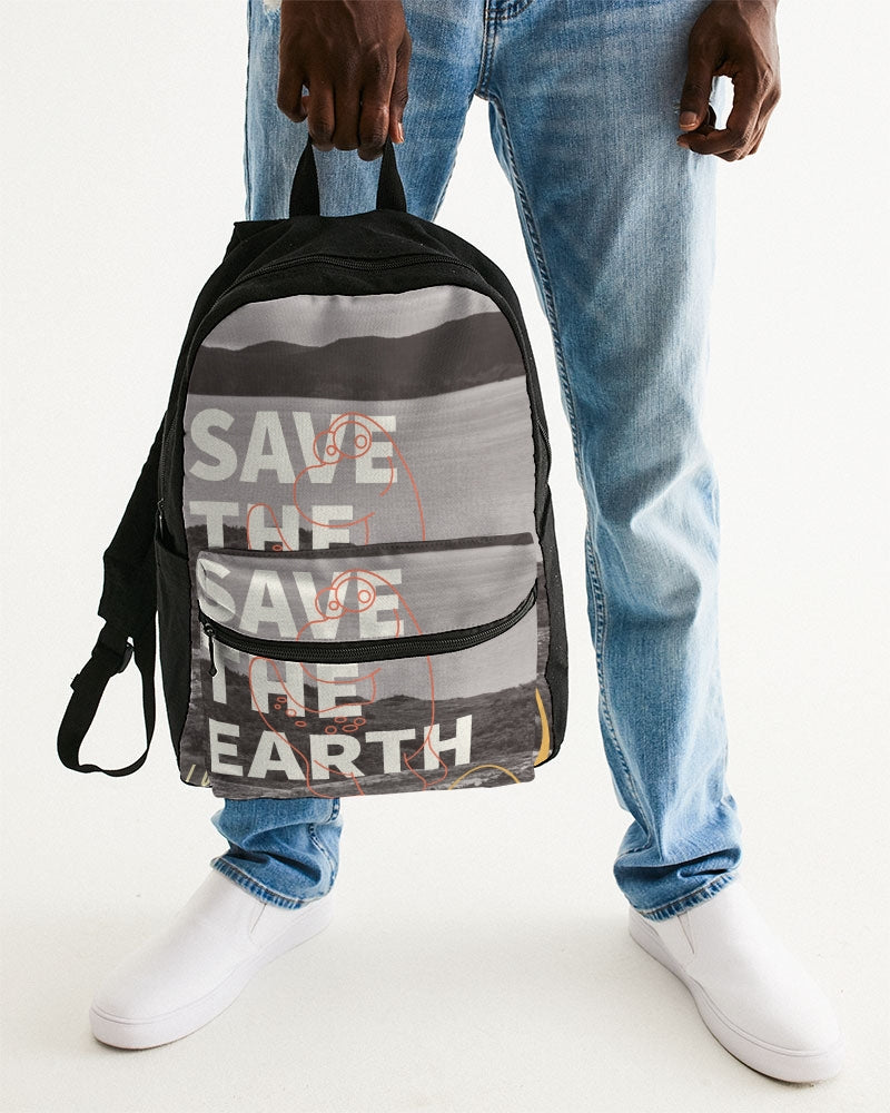 frezh-clothin.myshopify.com Save The World Small Canvas Backpack accessories Frezh-Clothin frezh-clothin.myshopify.com [variant_title]