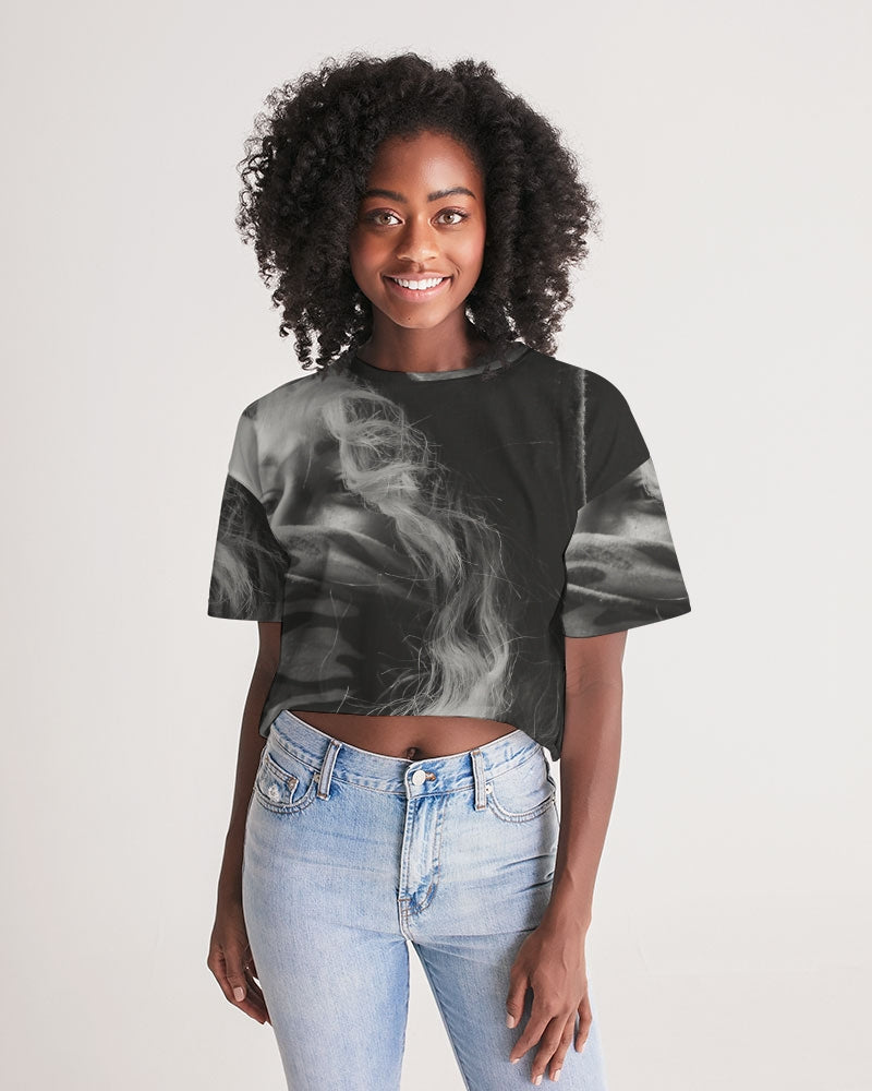 frezh-clothin.myshopify.com Behind The Mask Women's Lounge Cropped Tee cloth Frezh-Clothin frezh-clothin.myshopify.com [variant_title]