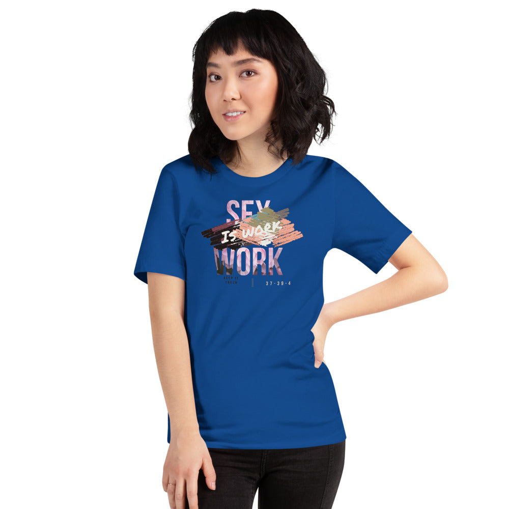 frezh-clothin.myshopify.com SEX IS WORK Short-Sleeve Unisex T-Shirt [product_type] Frezh-Clothin frezh-clothin.myshopify.com True Royal / S