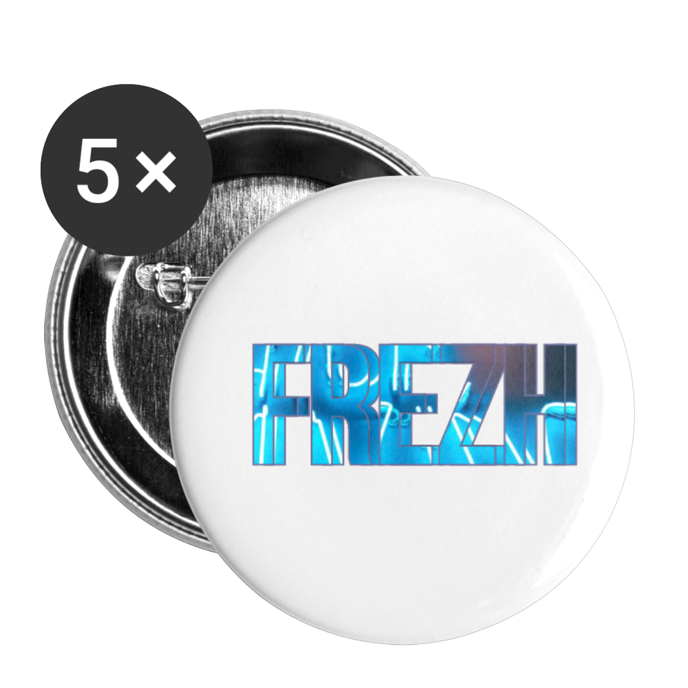 Frezh badge Buttons medium 1.26"/32 mm (5-pack) - white