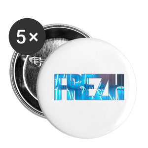 Frezh badge Buttons medium 1.26"/32 mm (5-pack) - white