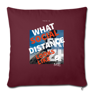 Sofa pillow with filling 45cm x 45cm - burgundy