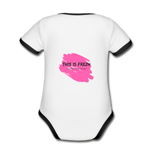 Organic Baby Contrasting Bodysuit - white/black