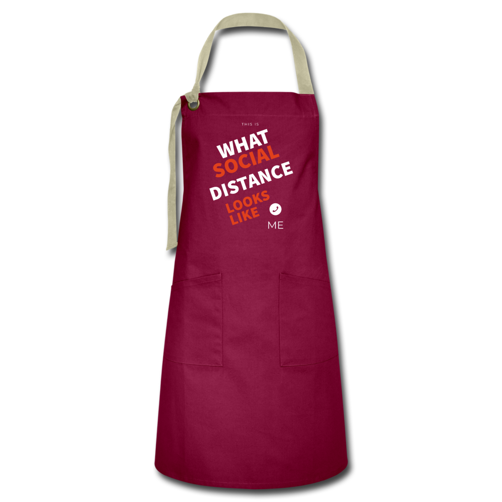 Artisan Apron - burgundy / desert sand